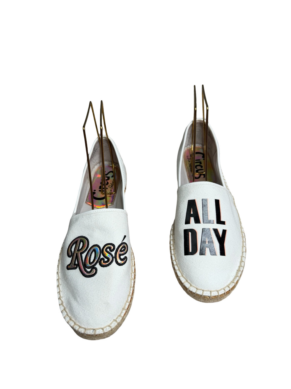 Circus by Sam Edelman Leni Espadrille Flats Rosé All Day White Shoes Sz. 8M